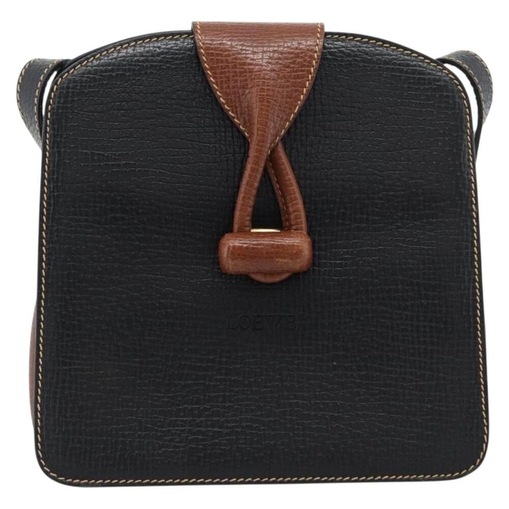 Loewe Leather Shoulder Bag Black